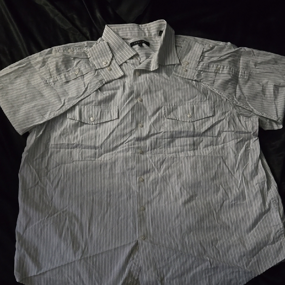 Men's Striped Gray Shirt